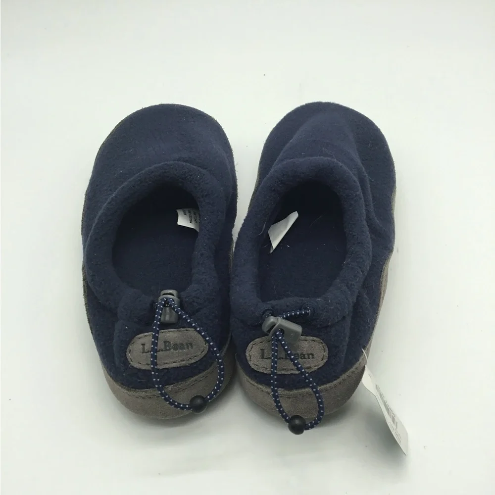 LL Bean Boys Fleece Slippers NEW